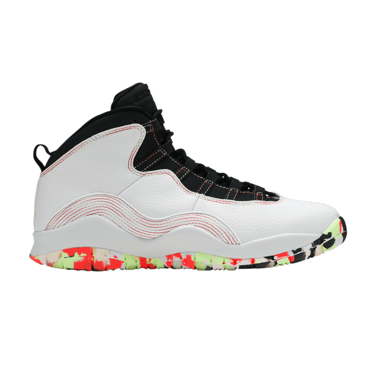 Air Jordan 10 Retro SE GS 'Ember Glow' — White/Barely Volt-Black-Ember Glow