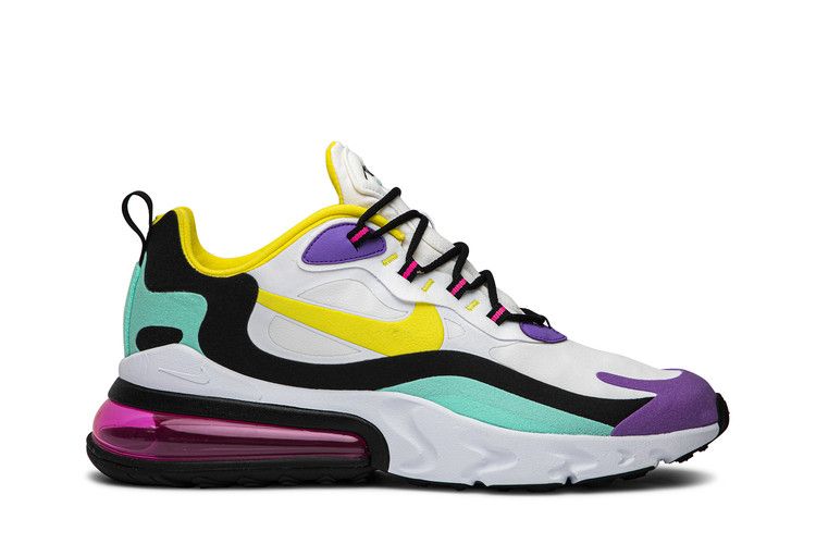 Nike Air Max 270 React 'Geometric Abstract' — White/Dynamic Yellow-Black-Bright Violet (2)