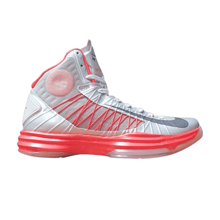 Nike Hyperdunk+ 'Sport Pack - Bright Crimson' — Pure Platinum/Dark Grey/Bright Crimson