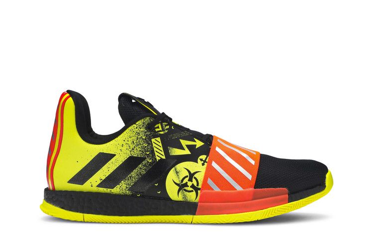Adidas Harden Vol. 3 'Caution' — Core Black/Yellow/Solar Red