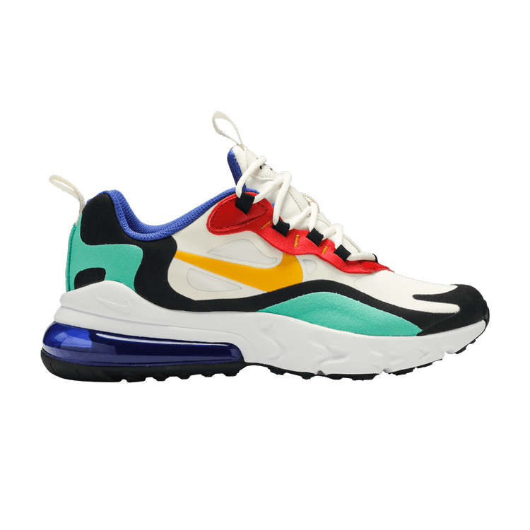 Nike Air Max 270 React GS 'Bauhaus' — Phantom/Kinetic Green-University Red-University Gold
