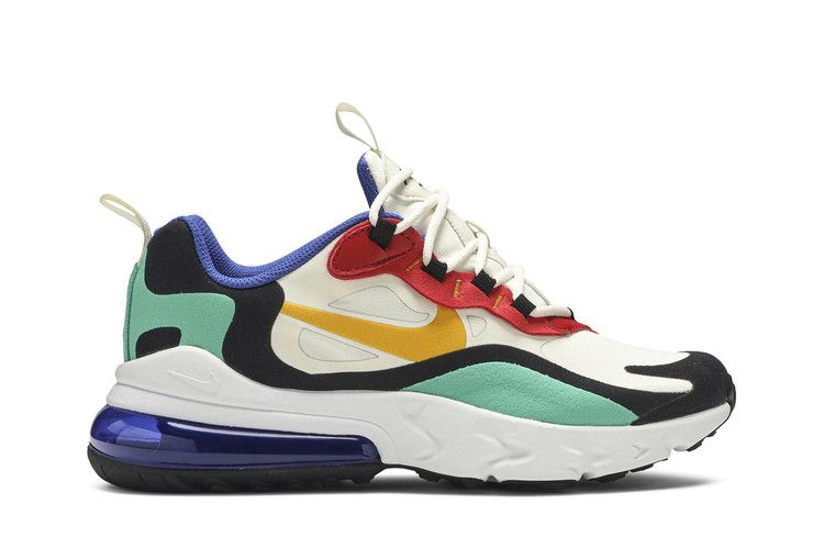 Nike Air Max 270 React GS 'Bauhaus' — Phantom/Kinetic Green-University Red-University Gold (2)