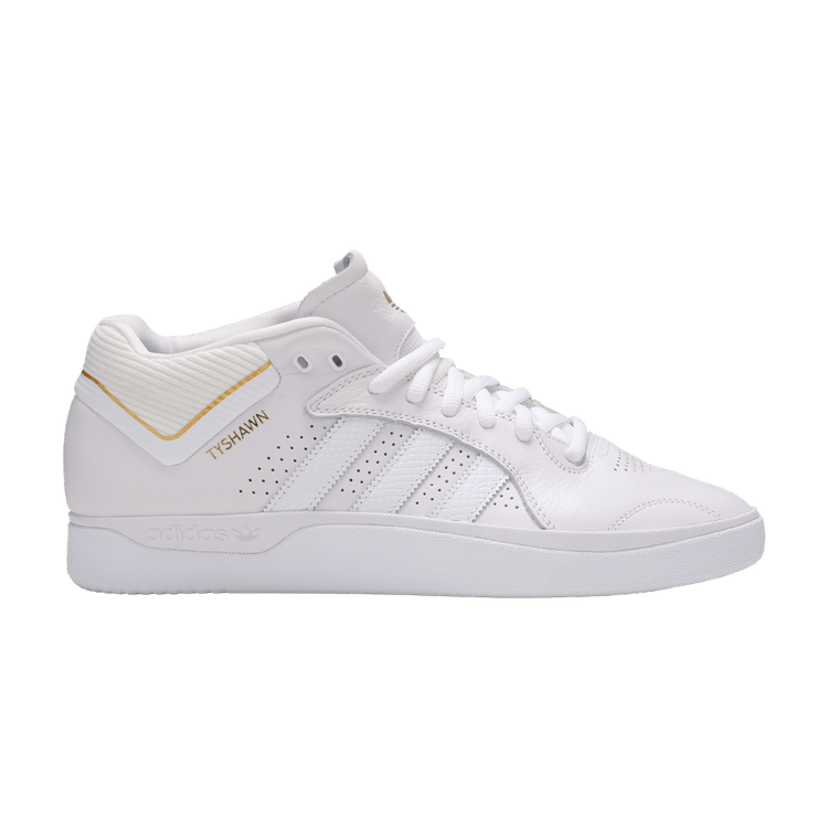 Adidas Tyshawn 'Footwear White' — Footwear White/Footwear White/Gold Metallic