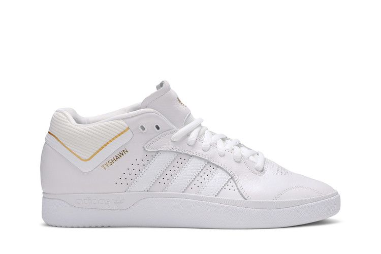 Adidas Tyshawn 'Footwear White' — Footwear White/Footwear White/Gold Metallic