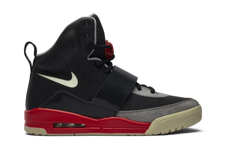 Nike Air Yeezy 'Glow In The Dark Tour' Sample — Zen Grey/Neon-Challenge Red