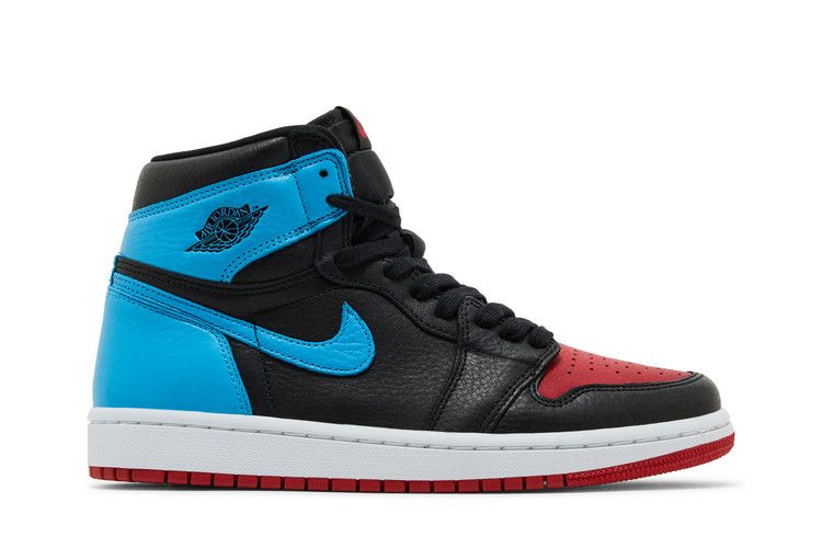 Wmns Air Jordan 1 High OG 'NC to Chi' — Black/Dark Powder Blue/Gym Red