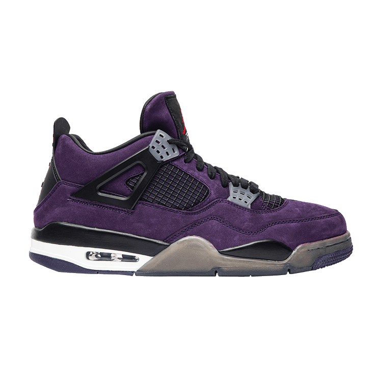 Travis Scott x Air Jordan 4 Retro 'Purple Suede - White Midsole' Friends &amp; Family — Purple Dynasty/Varsity Red/Black