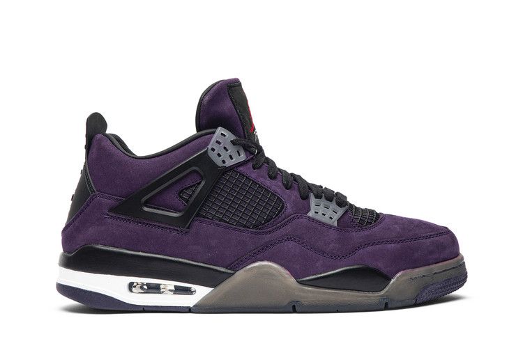 Travis Scott x Air Jordan 4 Retro 'Purple Suede - White Midsole' Friends &amp; Family — Purple Dynasty/Varsity Red/Black