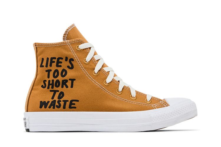 Converse Chuck Taylor All Star Hi Renew 'Life's Too Short To Waste' — Brown