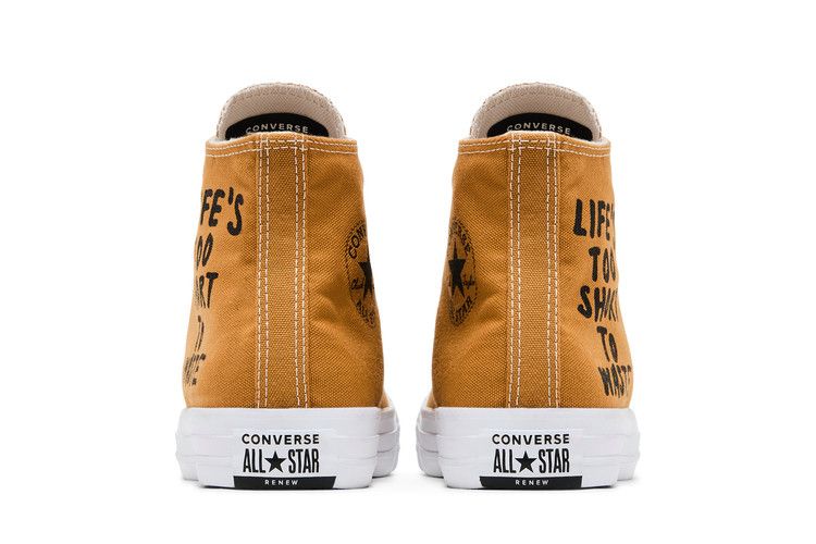 Converse Chuck Taylor All Star Hi Renew 'Life's Too Short To Waste' — Brown