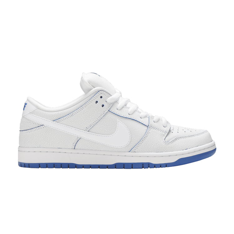 Nike Dunk Low Premium SB 'Cracked Leather' — White/White-Game Royal