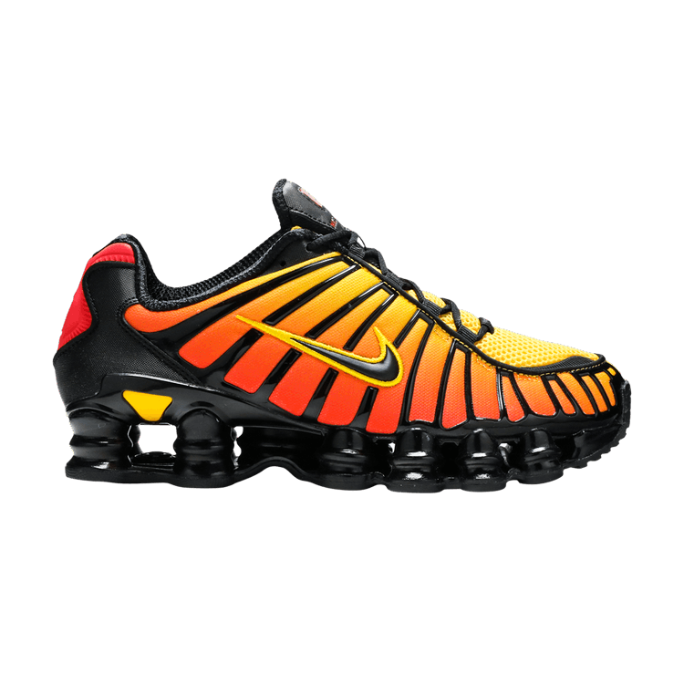 Nike Shox TL 'Sunrise Gradient' — Black/Black/Amarillo/University Red