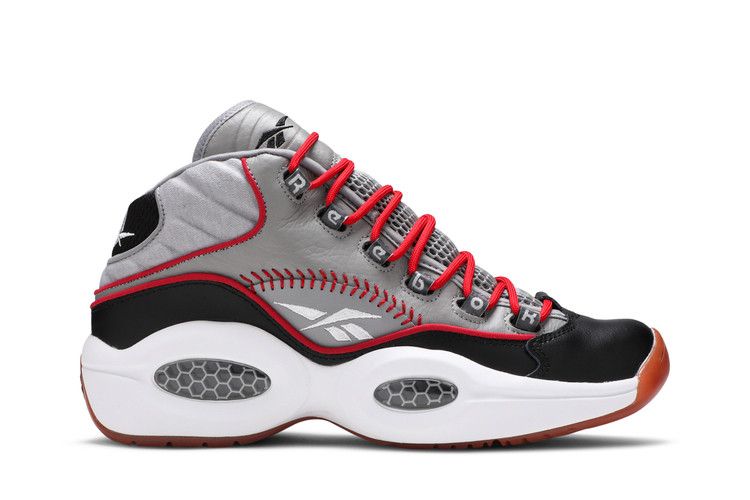 Reebok Question Mid 'Practice' — Tin Grey/Black-White-Scarlet-Gum