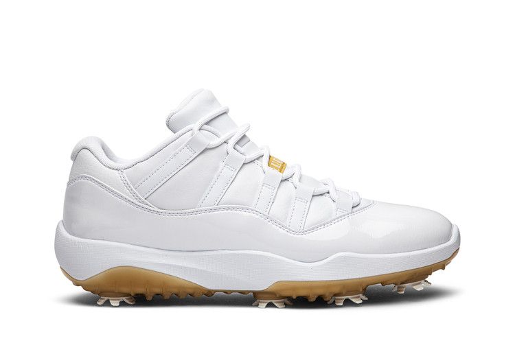 Air Jordan 11 Low Golf 'Metallic Gold' — White/Metallic Gold