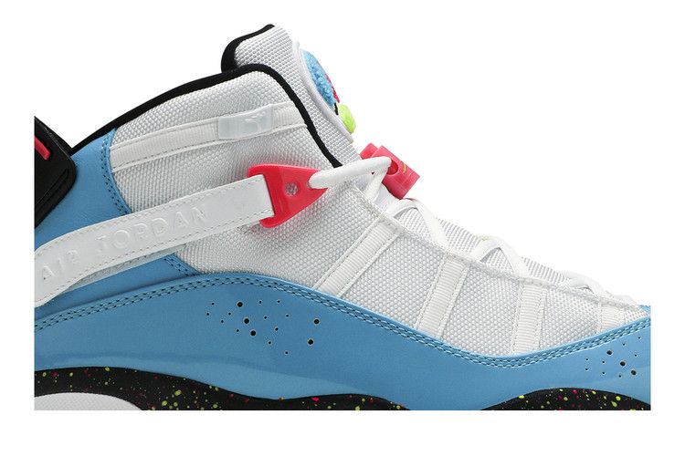 Air Jordan 6 Rings 'Blue Fury Cyber Pink' — White/Light Blue Fury/Cyber Pink