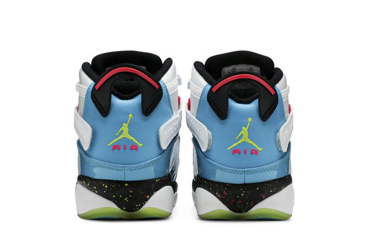 Air Jordan 6 Rings 'Blue Fury Cyber Pink' — White/Light Blue Fury/Cyber Pink