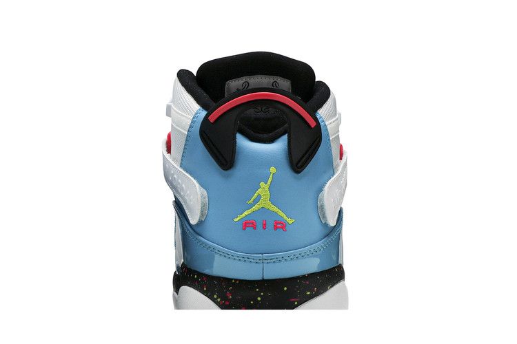 Air Jordan 6 Rings 'Blue Fury Cyber Pink' — White/Light Blue Fury/Cyber Pink