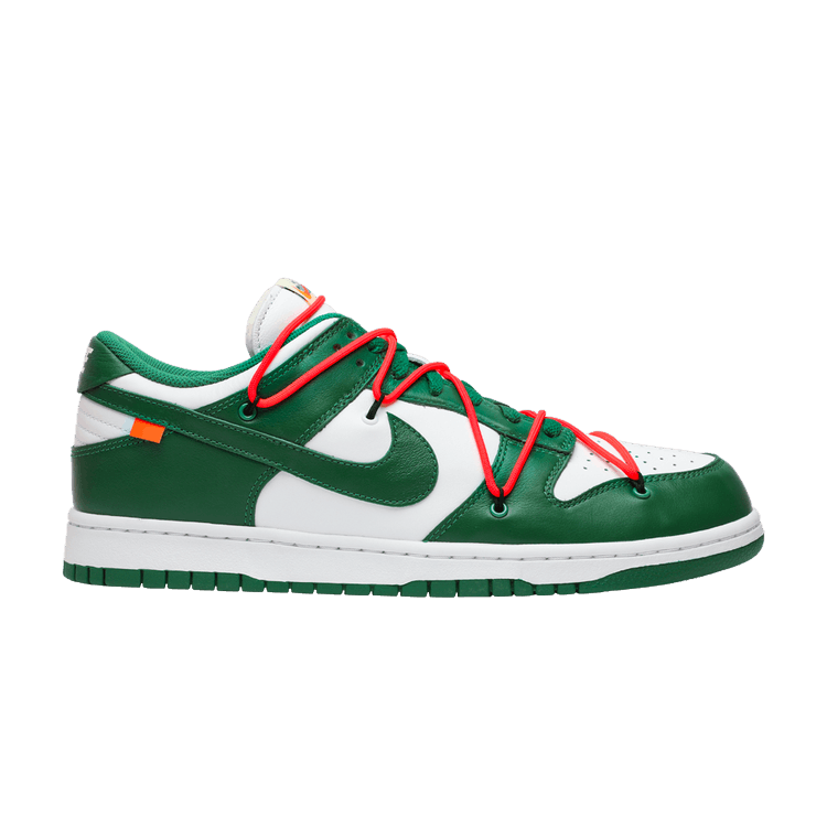 Off-White x Nike Dunk Low 'Pine Green' — White/Pine Green/Pine Green