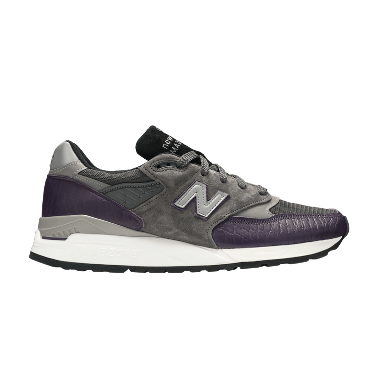 New Balance 998 Made in the USA 'Purple Croc' — Dark Purple/Charcoal/Black