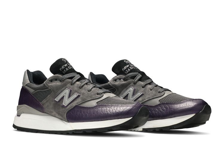 New Balance 998 Made in the USA 'Purple Croc' — Dark Purple/Charcoal/Black