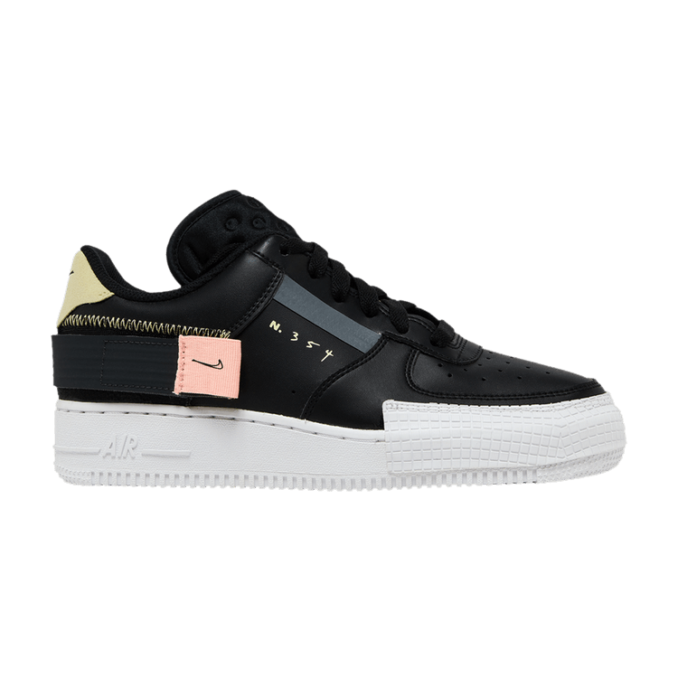 Nike Air Force 1 Type GS 'Black Zinnia' — Black/Anthracite/Zinnia