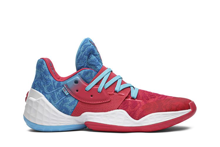 adidas Harden Vol. 4 'Candy Paint' — Bright Cyan/Real Pink/Cloud White