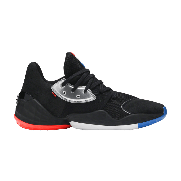 adidas Harden Vol. 4 'Barbershop' — Core Black/Silver Metallic/Bright Blue