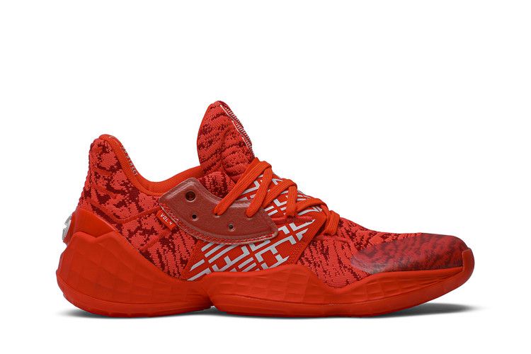Adidas Harden Vol. 4 'Solar Red' — Scarlet/Cloud White/Solar Red