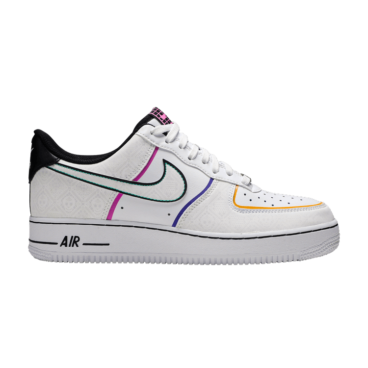 Nike Air Force 1 Low 'Day of the Dead' — White/White/Black/Kinetic Green