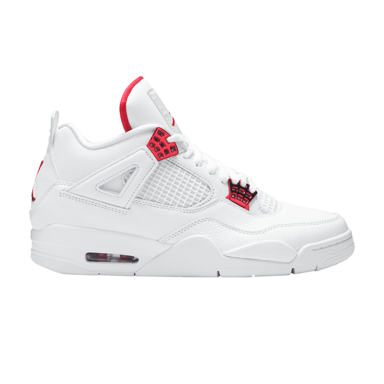 Air Jordan 4 Retro 'Red Metallic' — White/University Red/Metallic Silver