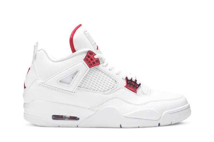 Air Jordan 4 Retro 'Red Metallic' — White/University Red/Metallic Silver