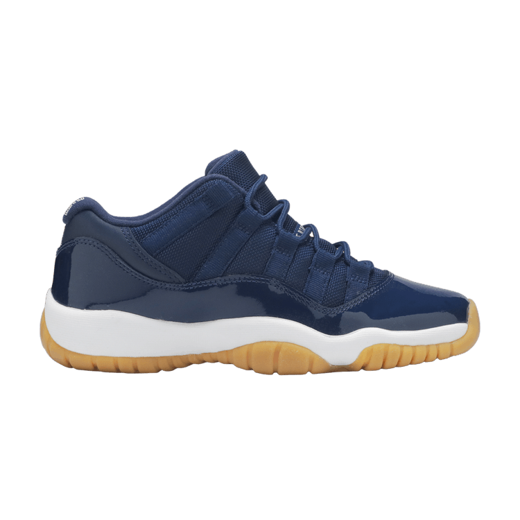 Air Jordan 11 Retro Low GS 'Navy Gum' — Midnight Navy/White-Gum Light Brown