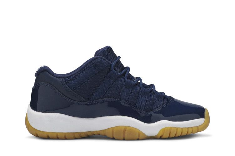 Air Jordan 11 Retro Low GS 'Navy Gum' — Midnight Navy/White-Gum Light Brown