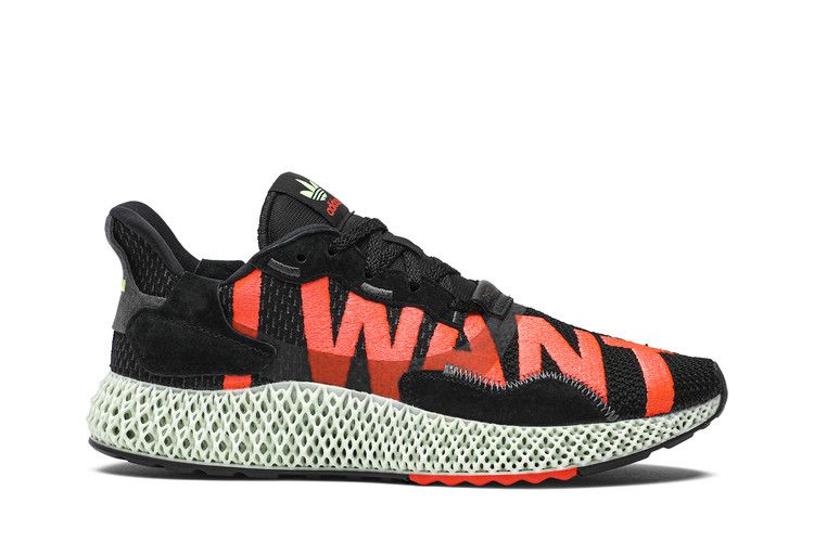 adidas ZX 4000 4D 'I Want, I Can' — Core Black/Solar Red/Volt