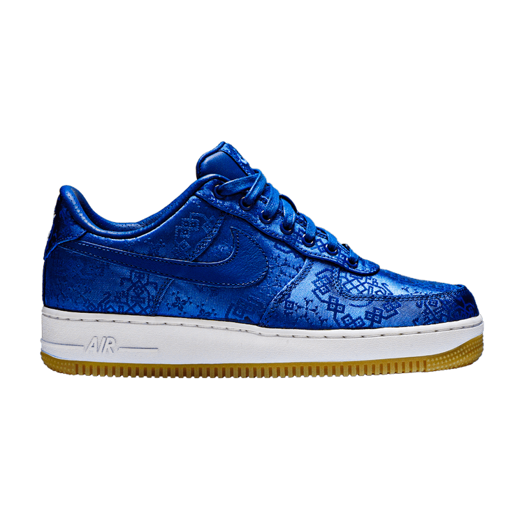 CLOT x Nike Air Force 1 PRM 'Royal Silk' — University Blue/White/Gum