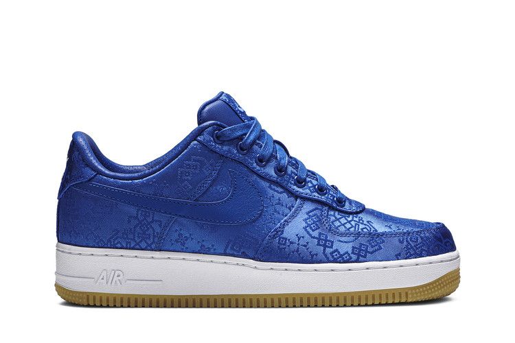 CLOT x Nike Air Force 1 PRM 'Royal Silk' — University Blue/White/Gum (2)