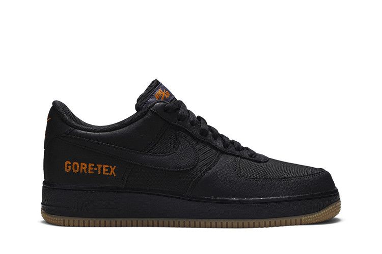 Nike Air Force 1 Low GORE-TEX 'Black' — Black/Black/Light Carbon/Bright Ceramic (2)