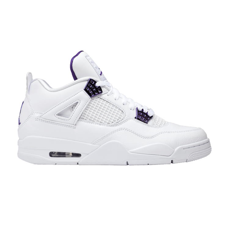Air Jordan 4 Retro 'Purple Metallic' — White/Court Purple/Metallic Silver