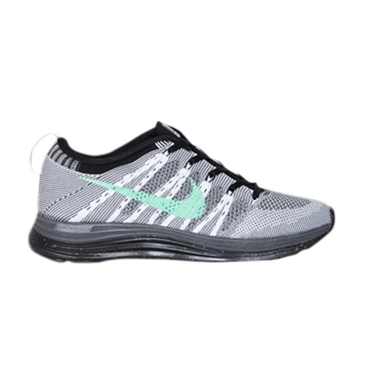 Nike Wmns Flyknit Lunar1+ 'Green Glow Speckled' — White/Green Glow/Dark Grey/Black