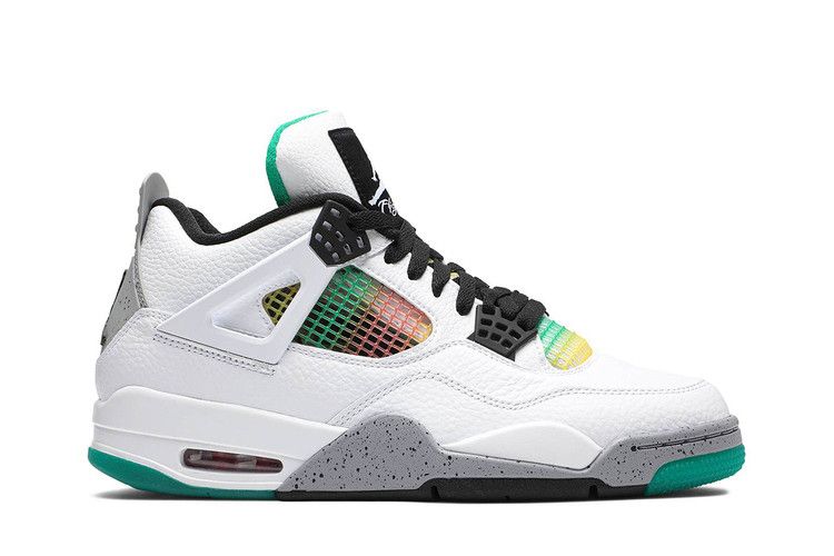 Wmns Air Jordan 4 Retro 'Rasta' — White/University Red/Lucid Green/Black