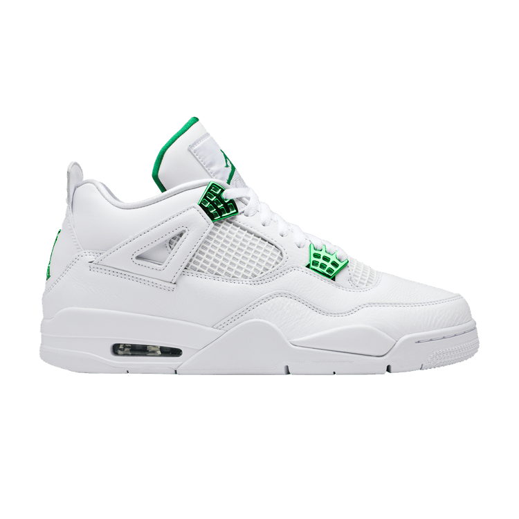 Air Jordan 4 Retro 'Green Metallic' — White/Pine Green/Metallic Silver