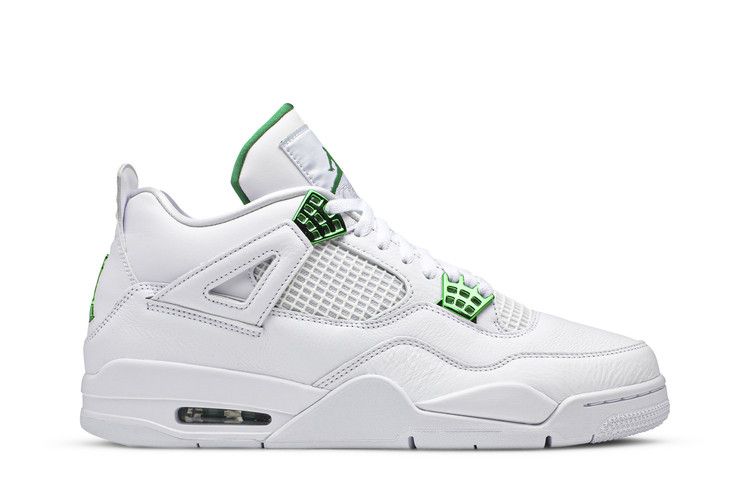Air Jordan 4 Retro 'Green Metallic' — White/Pine Green/Metallic Silver