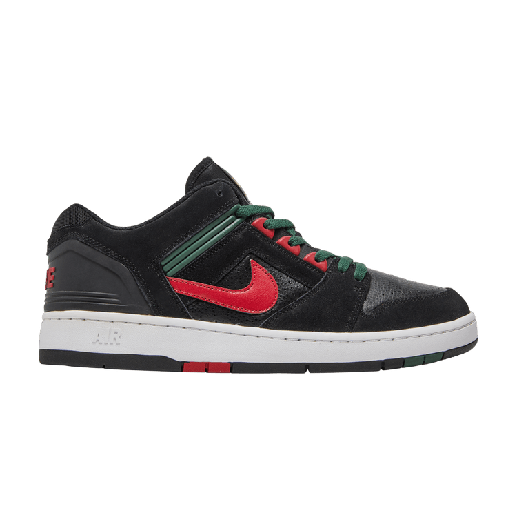 Nike Air Force 2 Low SB 'Deep Forest' — Black/Deep Forest/Gym Red