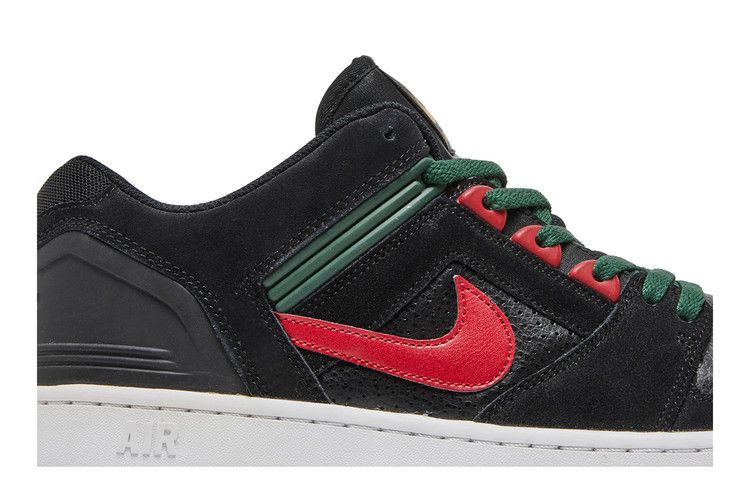 Nike Air Force 2 Low SB 'Deep Forest' — Black/Deep Forest/Gym Red