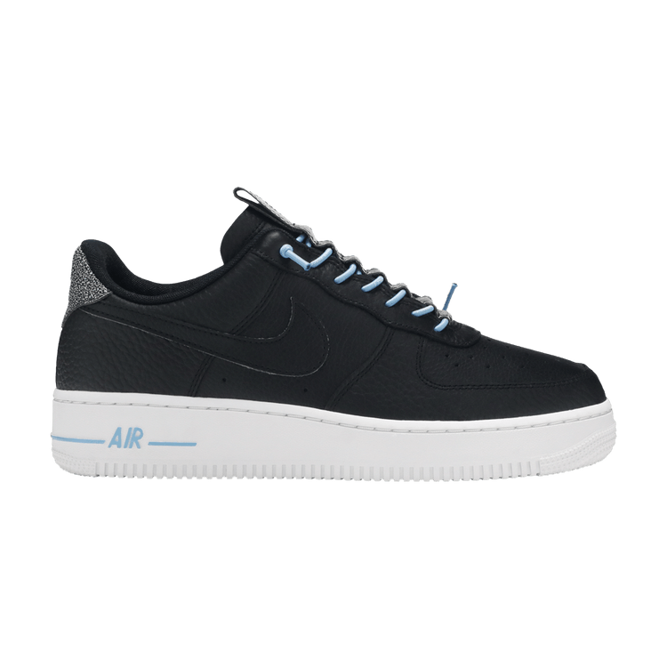 Nike Wmns Air Force 1 '07 Lux 'Black Reflective' — Black/Light Blue/White/Black