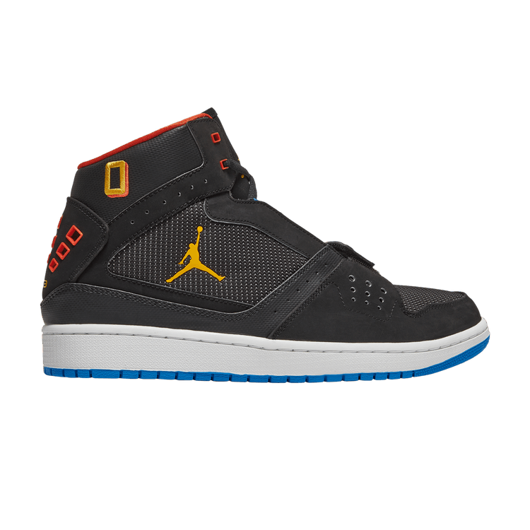 Air Jordan 1 Flight Strap 'Black Team Orange' — Black/University Gold/Team Orange/Photo Blue