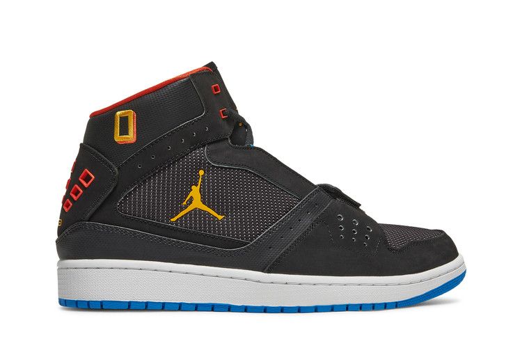 Air Jordan 1 Flight Strap 'Black Team Orange' — Black/University Gold/Team Orange/Photo Blue
