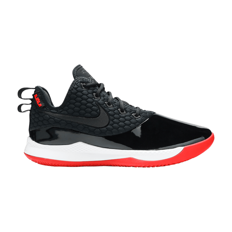 Nike LeBron Witness 3 Premium 'Black Red' — Black/Black/White/Varsity Red