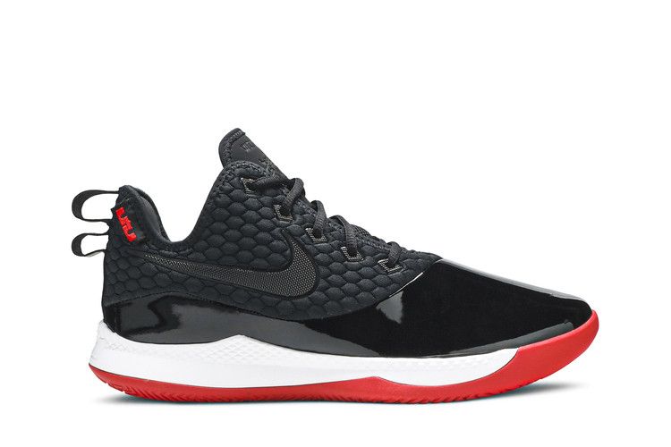 Nike LeBron Witness 3 Premium 'Black Red' — Black/Black/White/Varsity Red