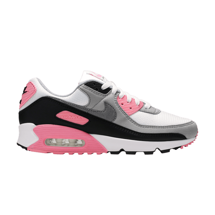 Nike Wmns Air Max 90 'Rose Pink' — White/Particle Grey/Light Smoke Grey/Rose Pink